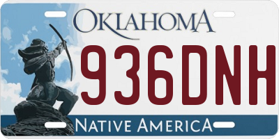 OK license plate 936DNH
