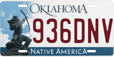 OK license plate 936DNV