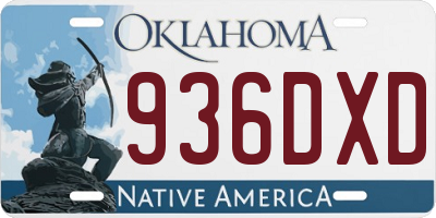 OK license plate 936DXD