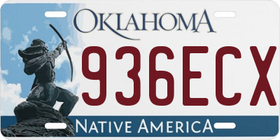 OK license plate 936ECX