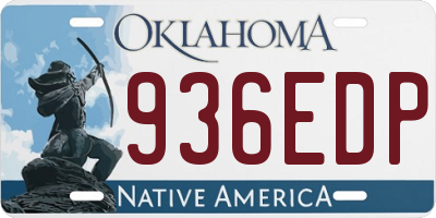 OK license plate 936EDP