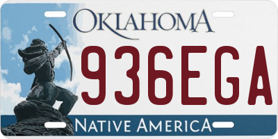 OK license plate 936EGA
