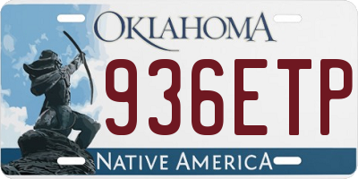 OK license plate 936ETP