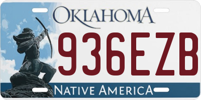OK license plate 936EZB
