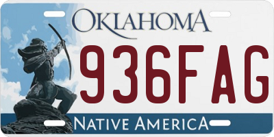 OK license plate 936FAG