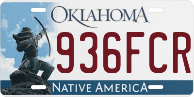 OK license plate 936FCR