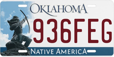 OK license plate 936FEG