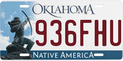 OK license plate 936FHU