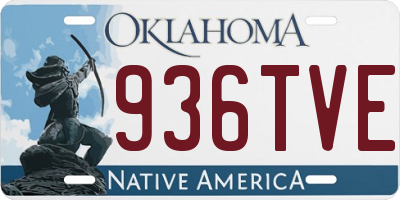 OK license plate 936TVE