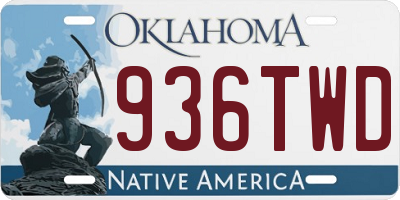 OK license plate 936TWD