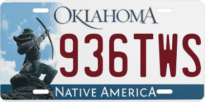 OK license plate 936TWS