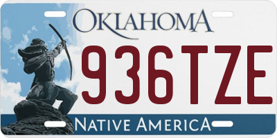 OK license plate 936TZE