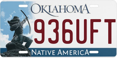 OK license plate 936UFT