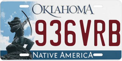 OK license plate 936VRB