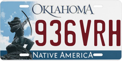 OK license plate 936VRH