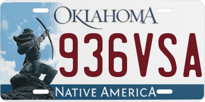 OK license plate 936VSA