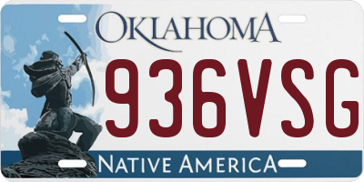 OK license plate 936VSG