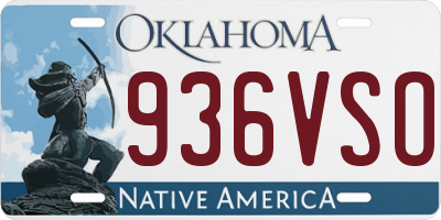 OK license plate 936VSO