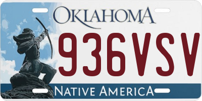 OK license plate 936VSV