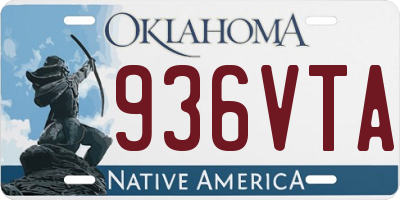 OK license plate 936VTA