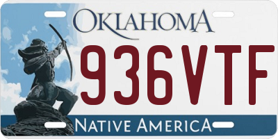 OK license plate 936VTF