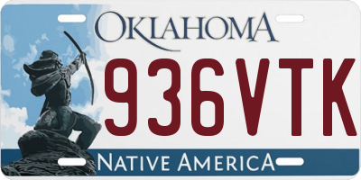 OK license plate 936VTK