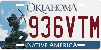 OK license plate 936VTM