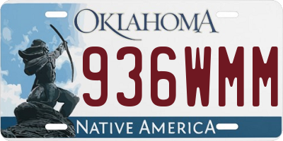 OK license plate 936WMM