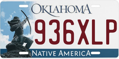 OK license plate 936XLP