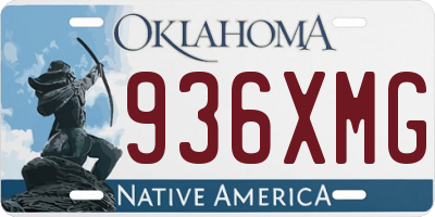 OK license plate 936XMG