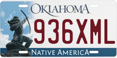 OK license plate 936XML