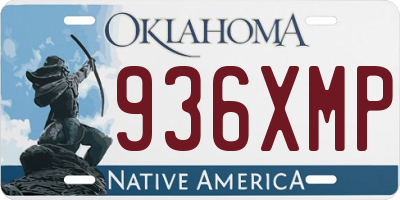 OK license plate 936XMP