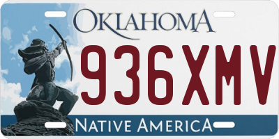 OK license plate 936XMV