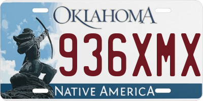 OK license plate 936XMX
