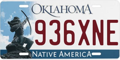 OK license plate 936XNE