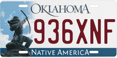 OK license plate 936XNF