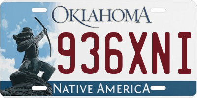 OK license plate 936XNI