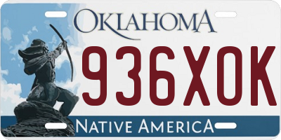 OK license plate 936XOK