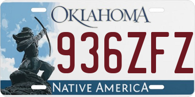 OK license plate 936ZFZ
