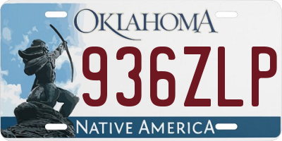 OK license plate 936ZLP