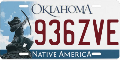 OK license plate 936ZVE