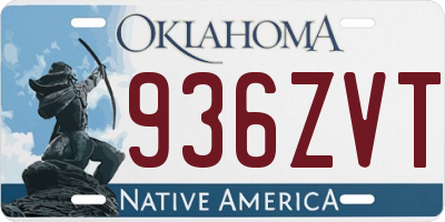 OK license plate 936ZVT