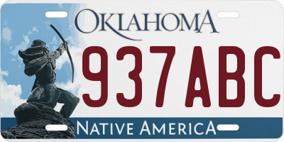 OK license plate 937ABC