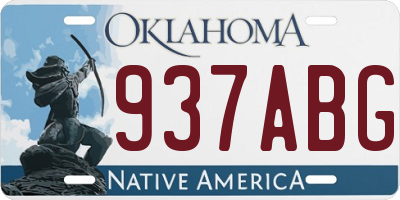 OK license plate 937ABG