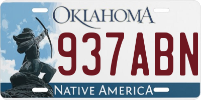 OK license plate 937ABN