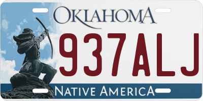 OK license plate 937ALJ