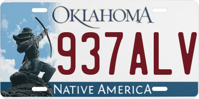OK license plate 937ALV