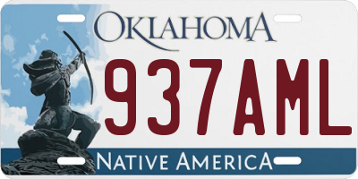 OK license plate 937AML