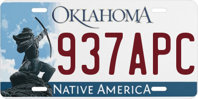OK license plate 937APC