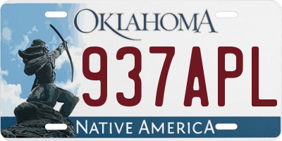 OK license plate 937APL